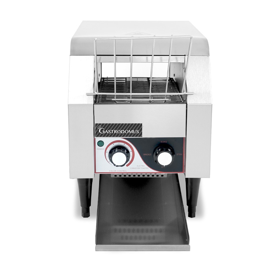 Tostadora profesional de ciclo continuo 150 unidades/h – 1,5 kW, con cajón recogemigas