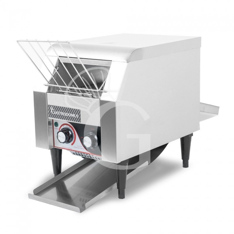 Tostadora profesional de ciclo continuo 150 unidades/h – 1,5 kW, con cajón recogemigas