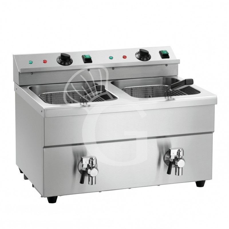 Freidora de inducción de sobremesa 2 cubas 8+8 LT 3500+3500 W