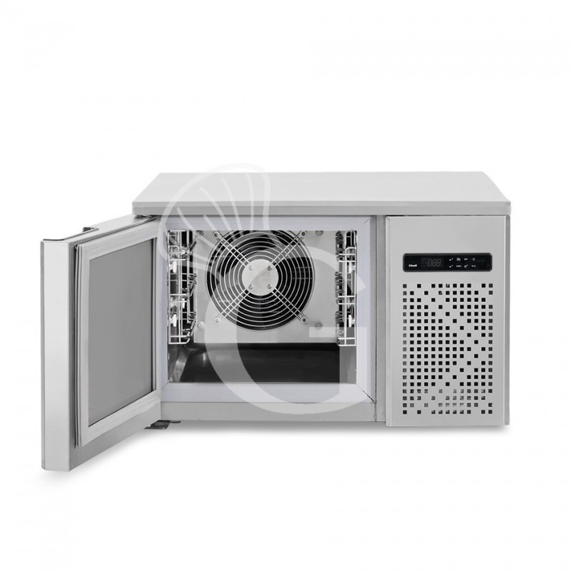 Abatidor de temperatura en acero inoxidable para 3 bandejas o rejillas GN 2/3 ( 353 x 325 mm ), -18°/+3°C