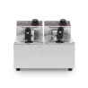 Freidora para bar eléctrica de sobremesa - 2 cubas - capacidad 4+4 LT - potencia 1,8 KW + 1,8 KW Monofásica