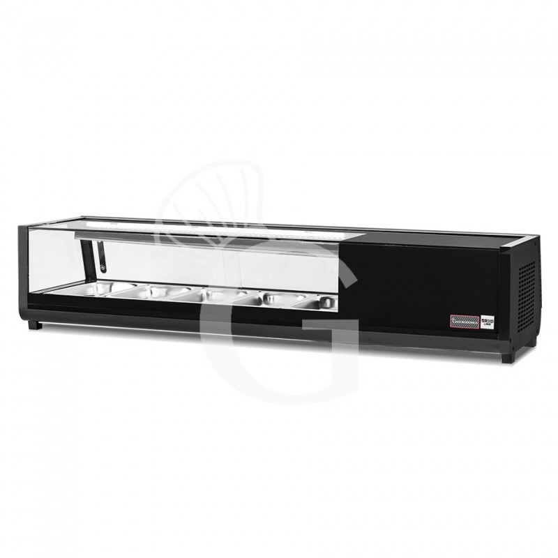 Vitrina para sushi 5 cubetas GN1/3 altura 40mm