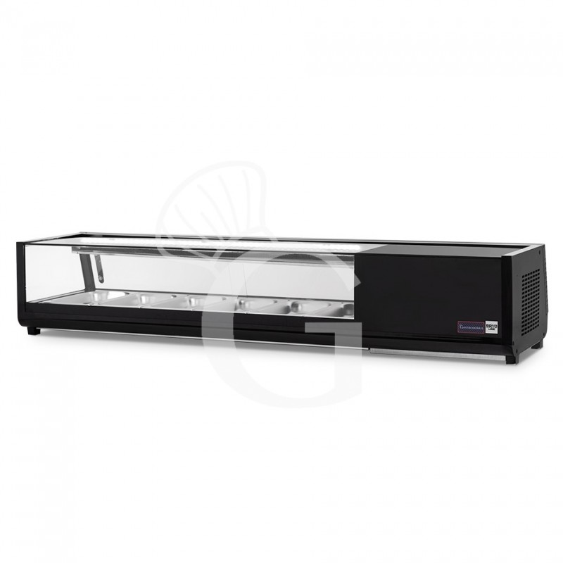 Vitrina para sushi 6 cubetas GN1/3 altura 40mm
