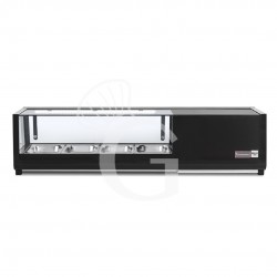 Vitrina para sushi 4 cubetas GN1/3 190 W, dimensiones L 1175 mm x P 425 mm x H 295 mm