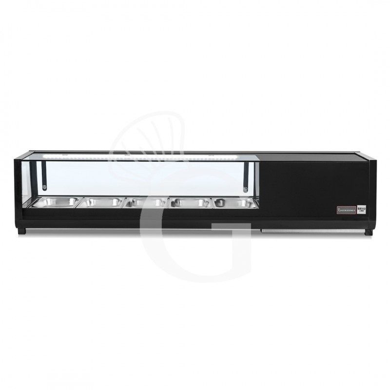 Vitrina para sushi 5 cubetas GN1/3 altura 40mm