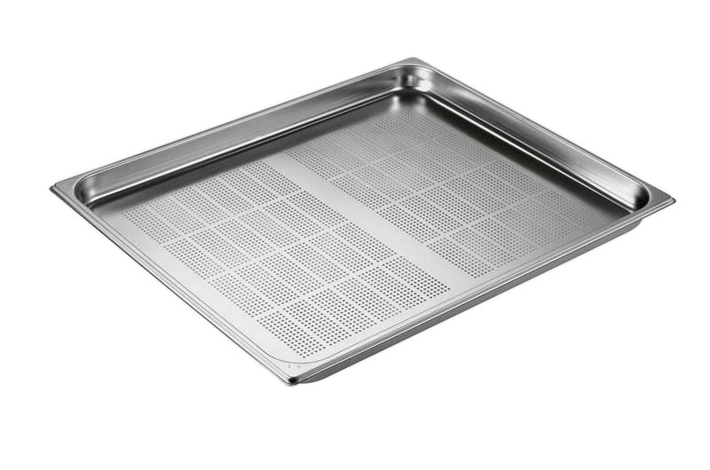 Cubeta perforada de acero inox GN 2/1 L 650 mm x P 530 mm x H 40 mm