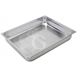 Cubeta perforada de acero inox GN 2/1 L 650 mm x P 530 mm x H 100 mm
