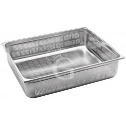 Cubeta perforada de acero inox GN 2/1 L 650 mm x P 530 mm x H 100 mm