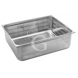 Cubeta perforada de acero inox GN 2/1 L 650 mm x P 530 mm x H 200 mm