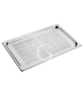 Cubeta perforada de acero inox GN 1/1 L 530 mm x P 325 mm x H 20 mm