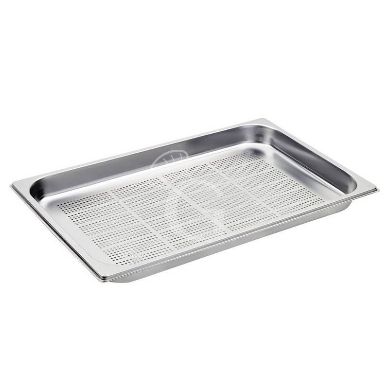 Cubeta perforada de acero inox GN 1/1 L 530 mm x P 325 mm x H 40 mm