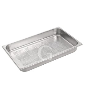 Cubeta perforada de acero inox GN 1/1 L 530 mm x P 325 mm x H 65 mm