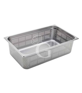 Cubeta perforada de acero inox GN 1/1 L 530 mm x P 325 mm x H 150 mm