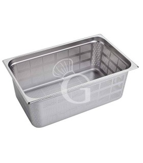 Cubeta perforada de acero inox GN 1/1 L 530 mm x P 325 mm x H 200 mm
