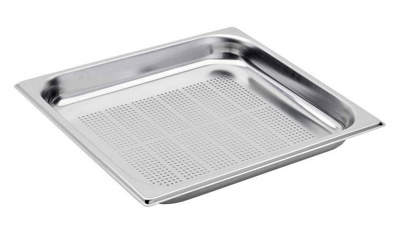 Cubeta perforada de acero inox GN 2/3 L 353 mm x P 325 mm x H 65 mm