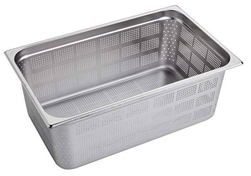 Cubeta perforada de acero inox GN 2/3 L 353 mm x P 325 mm x H 200 mm