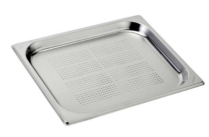 Cubeta perforada de acero inox GN1/2 L 325 mm x P 265 mm x H 20 mm