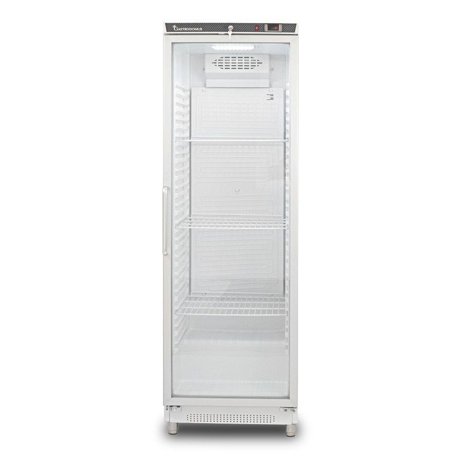 Armario refrigerado estático blanco con puerta de vidrio +2°C/+8°C 260 LT