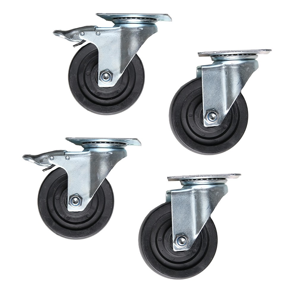 Juego de 4 ruedas (2 con freno)