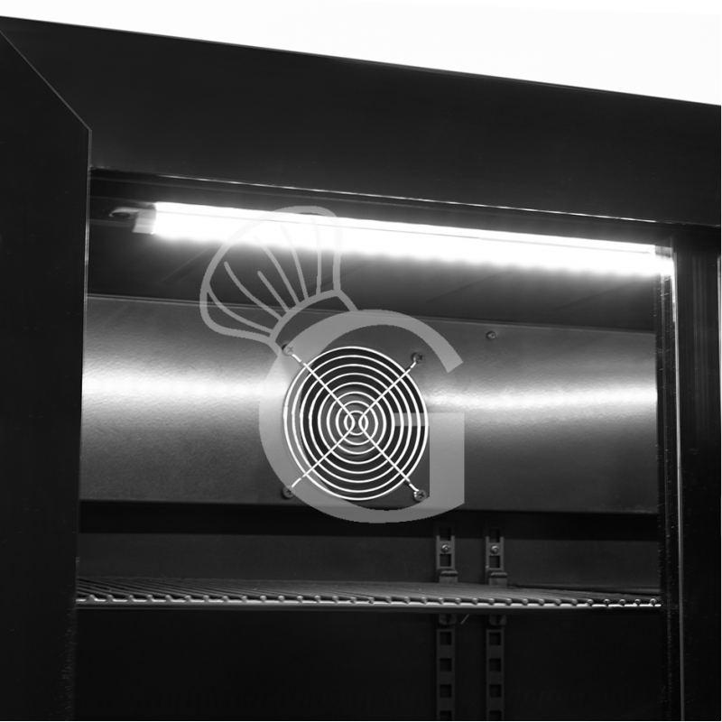 Vitrina refrigerada ventilada de mostrador con 3 puertas correderas 328 LT - temperatura 2°C/+8°C