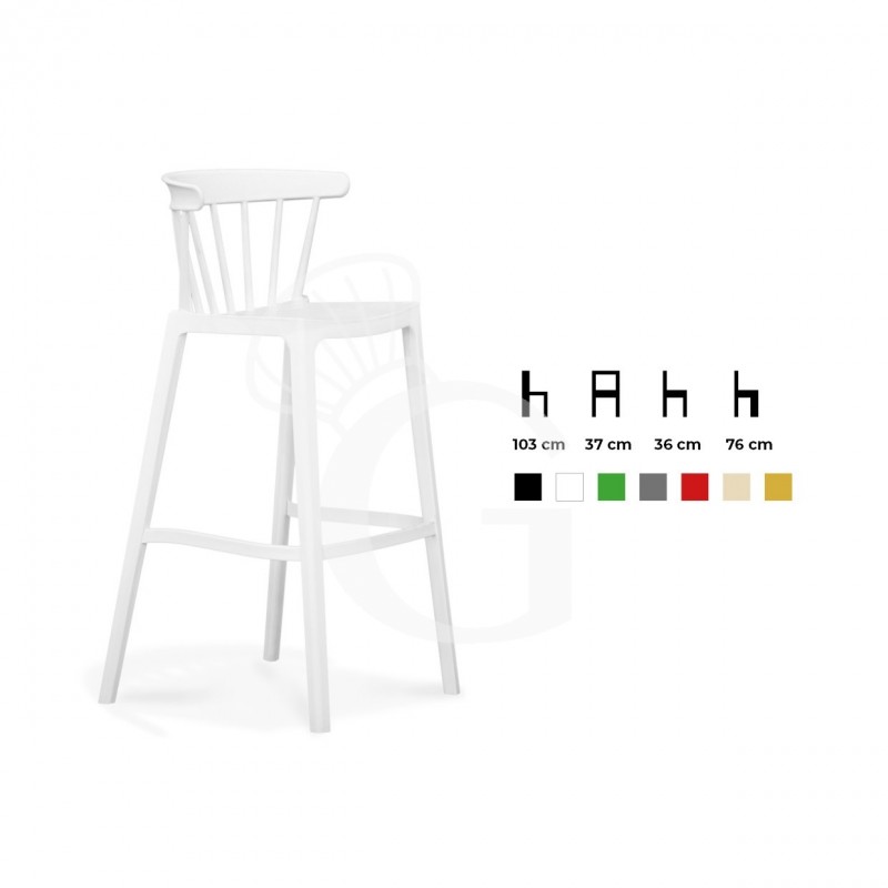 Taburete con estructura de polipropileno - H 1030 mm