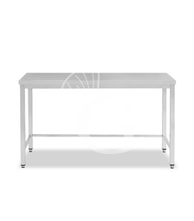 Tavolo semplice in acciaio inox con misure L 1800 mm x P 800 mm x H 850 mm
