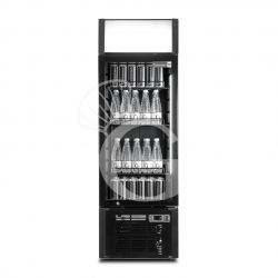 Frigo para bebidas ventilado 1 puerta con dosel 181 LT 2°C/+8°C color negro