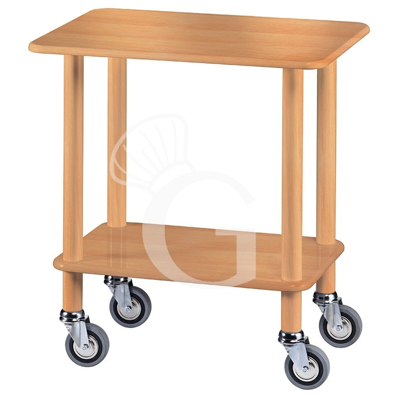 Carro de servicio Gueridon de madera maciza, longitud 700 mm x profundidad 500 mm x altura 780 mm