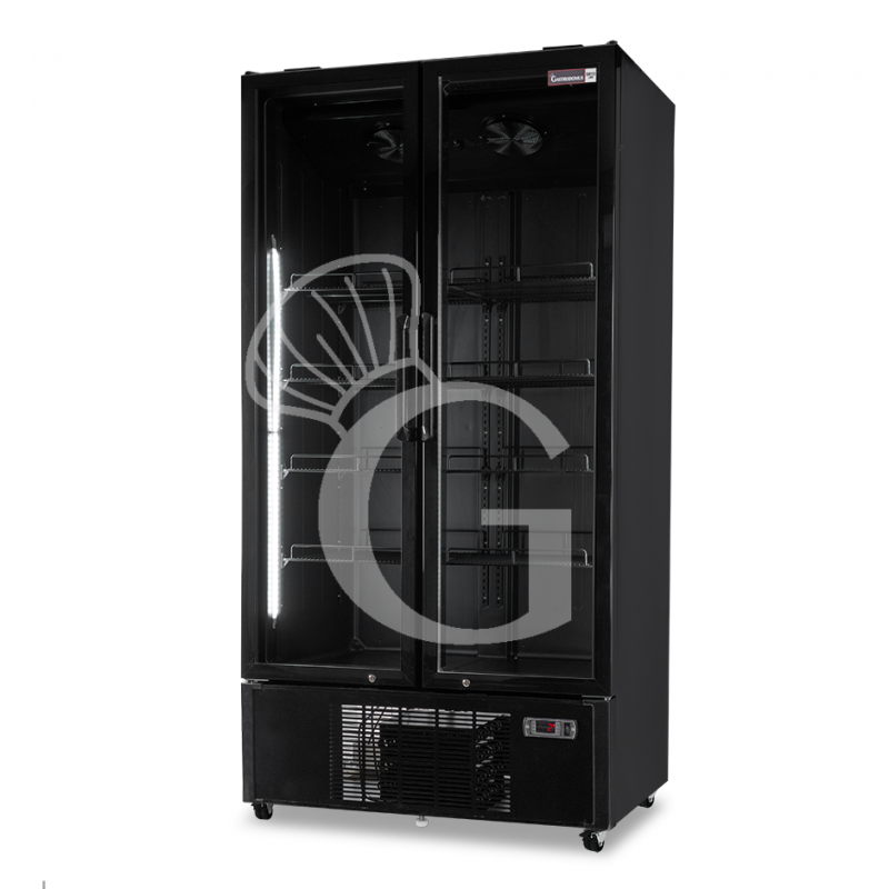 Frigo bebidas ventilado con 2 puertas  751 LT 2°C/+8°C color negro
