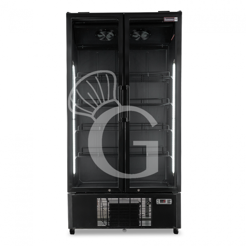 Frigo bebidas ventilado con 2 puertas  751 LT 2°C/+8°C color negro