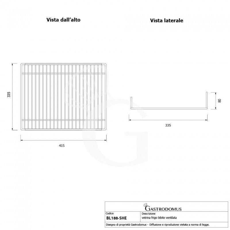 Rejilla dimensiones L 415 mm x P 335 mm- color blanco