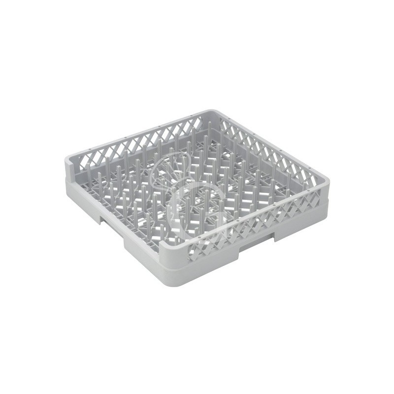 Cesto para bandejas con un lado abierto 476 mm x 476 mm x 80 mm color gris