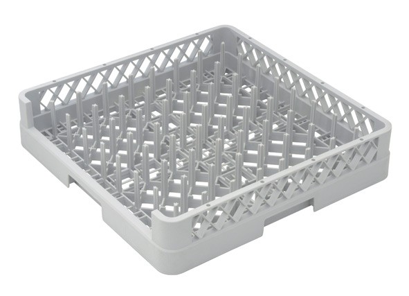 Cesto para bandejas con un lado abierto 476 mm x 476 mm x 80 mm color gris