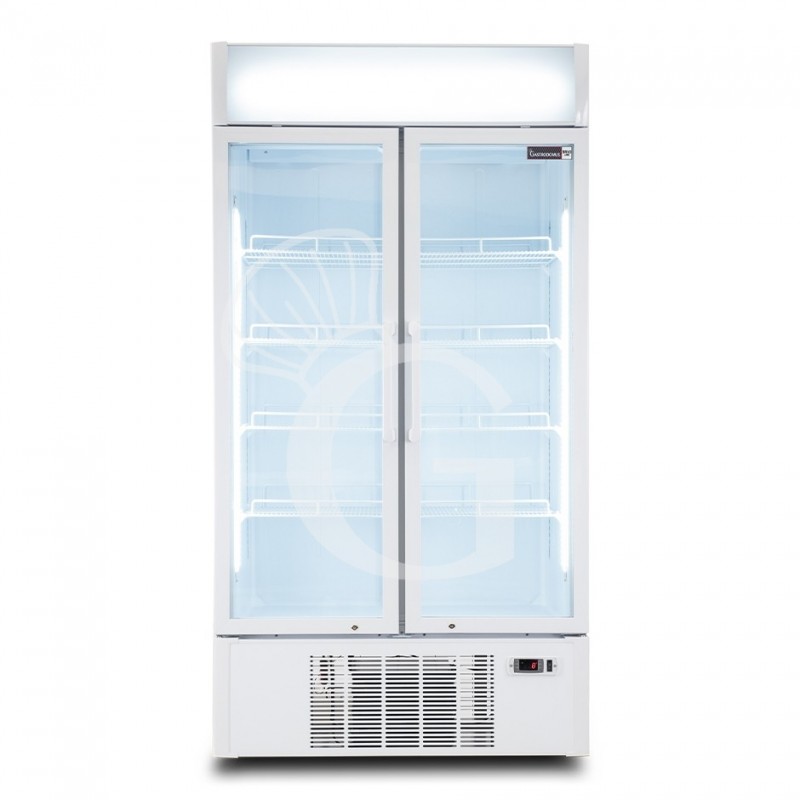 Frigo bebidas ventilado con 2 puertas con luminoso 1001 LT 2°C/+8°C color blanco