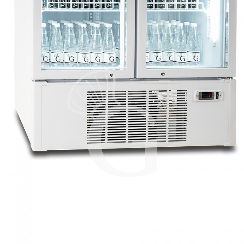 Frigo bebidas ventilado con 2 puertas con luminoso 1001 LT 2°C/+8°C color blanco