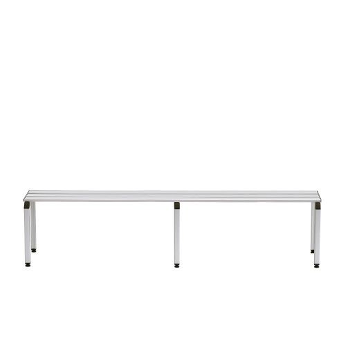 Banco monobloc de aluminio 6 plazas, 2000 x 410 x 460 mm