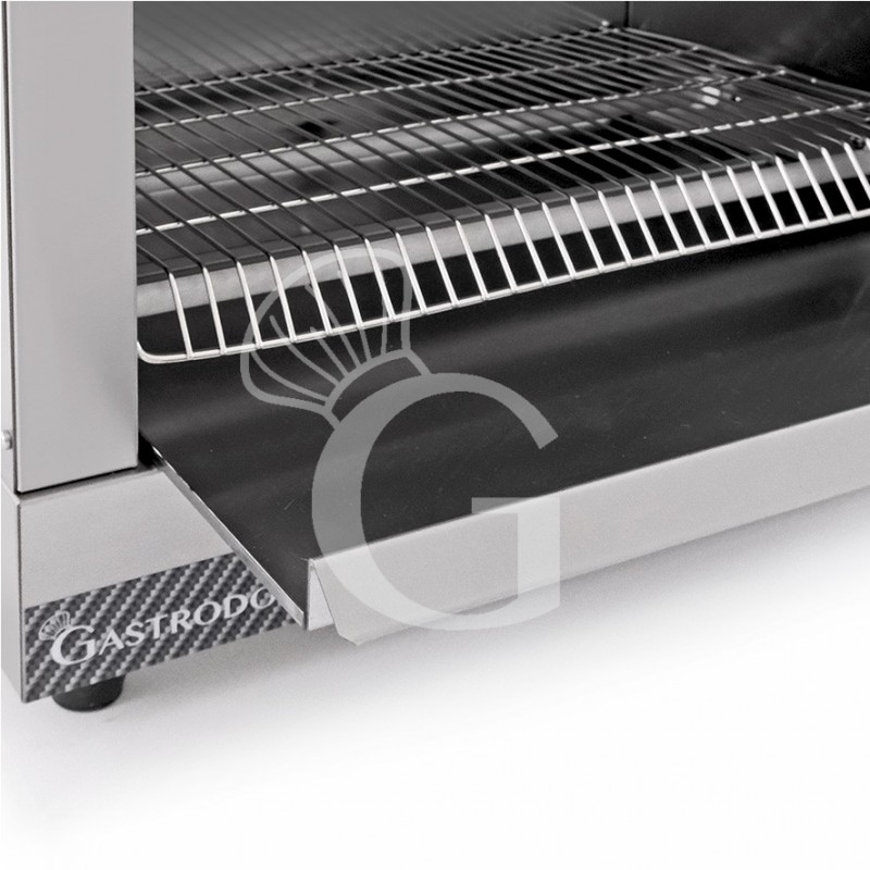 Tostadora profesional monofásica L 490 mm x P 260 mm x A 300 mm 3 pinzas bandeja para migas