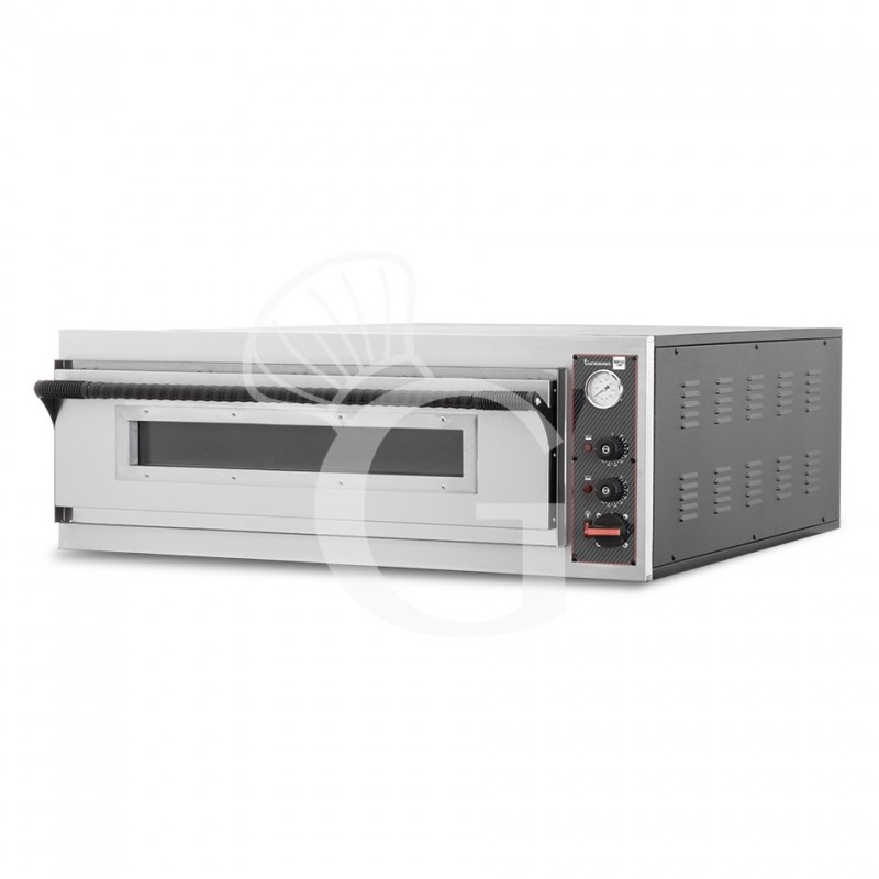 Horno eléctrico con 1 cámara control mecánico para 6 pizzas de 350 mm de diámetro