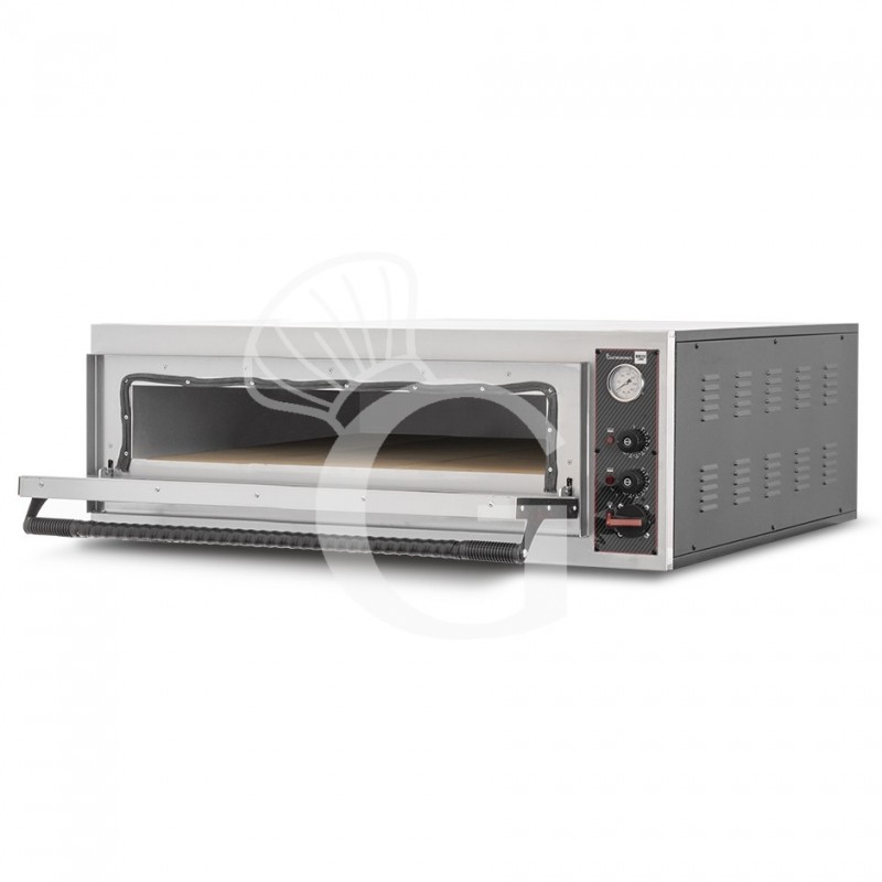 Horno eléctrico con 1 cámara control mecánico para 6 pizzas de 350 mm de diámetro