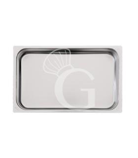 Bandeja rectangular de acero inox GN1/1 L 530 mm X P 325 mm X H 65 mm