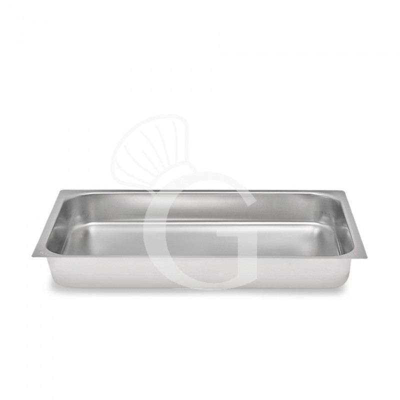 Bandeja rectangular de acero inox GN1/1 L 530 mm X P 325 mm X H 65 mm