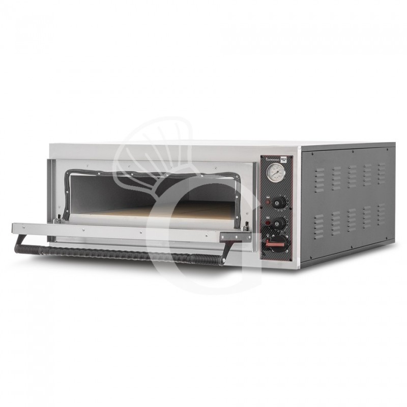Horno eléctrico con 1 cámara control mecánico para 6 pizzas de 350 mm de diámetro