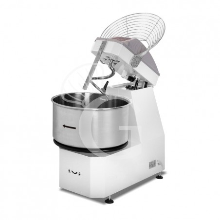 Amasadora de espiral monofásica con cabezal elevable y cuba extraíble mandos digitales - capacidad 32 LT Amasadora de espiral monofásica con cabezal elevable y cuba extraíble mandos digitales - capacidad 32 LT