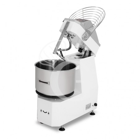 Amasadora de espiral monofásica con cabezal elevable y cuba extraíble mandos digitales - capacidad 16 LT Amasadora de espiral monofásica con cabezal elevable y cuba extraíble mandos digitales - capacidad 16 LT