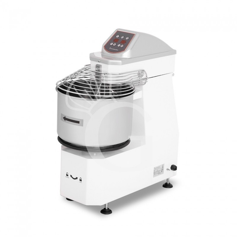 Amasadora de espiral trifásica con cabezal elevable y cuba extraíble mandos digitales - capacidad 22 LT