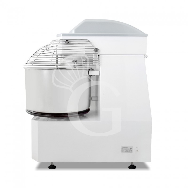 Amasadora de espiral trifásica con cabezal elevable y cuba extraíble mandos digitales - capacidad 62 LT