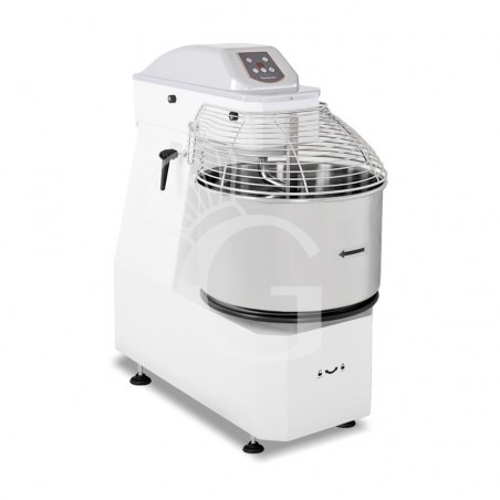 Amasadora de espiral trifásica con cabezal elevable y cuba extraíble mandos digitales - capacidad 62 LT Amasadora de espiral trifásica con cabezal elevable y cuba extraíble mandos digitales - capacidad 62 LT