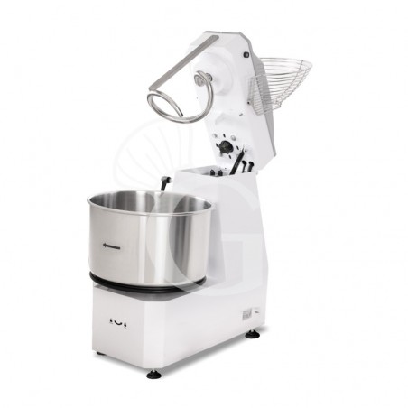 Amasadora de espiral trifásica con cabezal elevable y cuba extraíble mandos digitales - capacidad 60 LT Amasadora de espiral trifásica con cabezal elevable y cuba extraíble mandos digitales - capacidad 60 LT