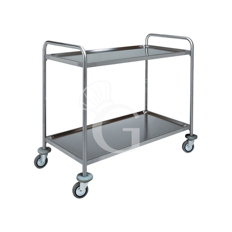 Carrito de servicio con estructura tubular de acero inoxidable L 900 mm x P 600 mm x H 940 mm