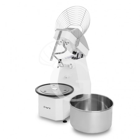 Amasadora de espiral trifásica con cabezal elevable y cuba extraíble mandos digitales - capacidad 22 LT Amasadora de espiral trifásica con cabezal elevable y cuba extraíble mandos digitales - capacidad 22 LT